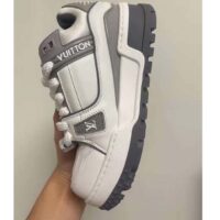 Louis Vuitton Unisex LV Trainer Maxi Sneaker Gray Calf Leather 1ACRJZ (9)