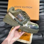 Louis Vuitton Unisex LV Trainer Maxi Sneaker Khaki Green Calf Leather 1ACNCZ - Image 6