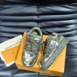 Louis Vuitton Unisex LV Trainer Maxi Sneaker Khaki Green Calf Leather 1ACNCZ - Image 4