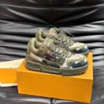 Louis Vuitton Unisex LV Trainer Maxi Sneaker Khaki Green Calf Leather 1ACNCZ - Image 2