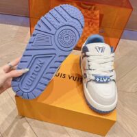 Louis Vuitton Unisex LV Trainer Maxi Sneaker Sky Blue Calf Leather 1ACRLE (1)