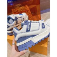 Louis Vuitton Unisex LV Trainer Maxi Sneaker Sky Blue Calf Leather 1ACRLE (1)