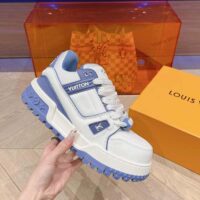 Louis Vuitton Unisex LV Trainer Maxi Sneaker Sky Blue Calf Leather 1ACRLE (1)