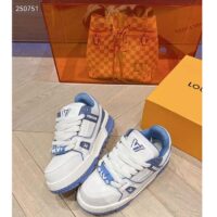 Louis Vuitton Unisex LV Trainer Maxi Sneaker Sky Blue Calf Leather 1ACRLE (1)