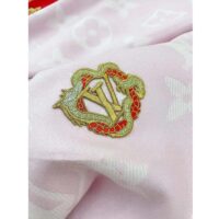 Louis Vuitton Unisex Precious Dragon LV Essential Scarf Pink Wool M79522 (8)