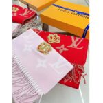 Louis Vuitton Unisex Precious Dragon LV Essential Scarf Pink Wool M79522 - Image 9