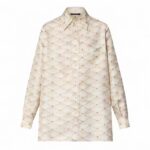 Louis Vuitton Women LV 3D Malletage Print Pajama Shirt Silk 1AFFYG