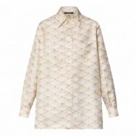 Louis Vuitton Women LV 3D Malletage Print Pajama Shirt Silk 1AFFYG