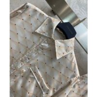 Louis Vuitton Women LV 3D Malletage Print Pajama Shirt Silk 1AFFYG (12)