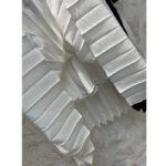 Louis Vuitton Women LV Bow Detail Pleated Wrap Skirt White 1AFFX3 - Image 9