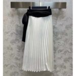 Louis Vuitton Women LV Bow Detail Pleated Wrap Skirt White 1AFFX3 - Image 3