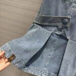 Louis Vuitton Women LV Denim Button Tab Pleat Dress Cotton Blue 1AFLXY - Bild 6