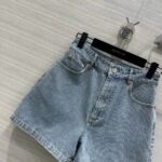 Louis Vuitton Women LV Denim Carpenter Shorts Cotton Blue 1AFPDU – Bild 3