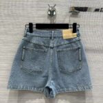 Louis Vuitton Women LV Denim Carpenter Shorts Cotton Blue 1AFPDU – Bild 4