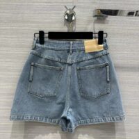 Louis Vuitton Women LV Denim Carpenter Shorts Cotton Blue 1AFPDU (10)