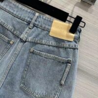 Louis Vuitton Women LV Denim Carpenter Shorts Cotton Blue 1AFPDU (10)