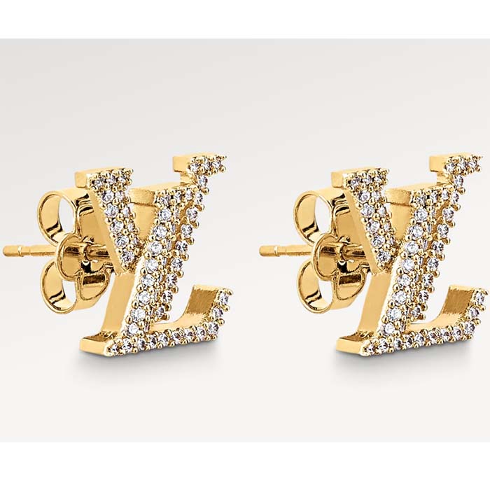 Louis Vuitton Women LV Eclipse Earrings Crystal LV Initials M00609