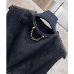 Louis Vuitton Women LV Eyelet Belt Denim Dress Dark Blue 1AFGA5 – Image 4