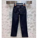 Louis Vuitton Women LV Eyelet Tab Jeans Navy Cotton 1AFGME – Image 3