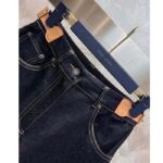 Louis Vuitton Women LV Eyelet Tab Jeans Navy Cotton 1AFGME – Image 6