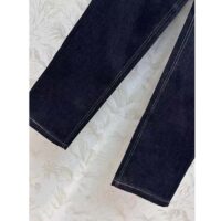 Louis Vuitton Women LV Eyelet Tab Jeans Navy Cotton 1AFGME (10)