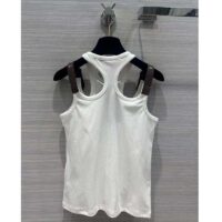 Louis Vuitton Women LV Eyelet Tab Tank Top White Cotton 1AFKP5 (1)