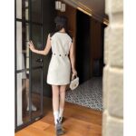 Louis Vuitton Women LV Fitted Scuba Dress Eggshell Beige 1AFF99 - Bild 13