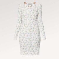 Louis Vuitton Women LV Floral Print Eyelet Strap Dress 1AFGE6 (3)