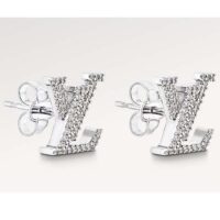 Louis Vuitton Women LV Iconic Earrings Crystal LV Initials M00608 (1)