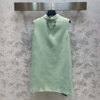 Louis Vuitton Women LV Mock-Neck Straight Dress Almond Green 1AFF75 (5)