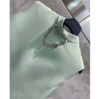 Louis Vuitton Women LV Mock-Neck Straight Dress Almond Green 1AFF75 (5)