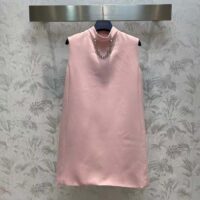 Louis Vuitton Women LV Mock-Neck Straight Dress Light Pink 1AFCHR (3)