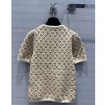 Louis Vuitton Women LV Monogram Jacquard Knit Top Wool Ecru 1AFEEU - Image 3
