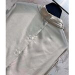 Louis Vuitton Women LV Monogram Lavaliere Button Sleeve Blouse White - Bild 5