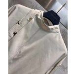 Louis Vuitton Women LV Monogram Lavaliere Button Sleeve Blouse White - Bild 4