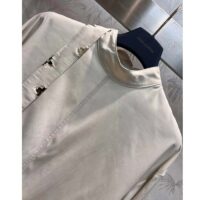 Louis Vuitton Women LV Monogram Lavaliere Button Sleeve Blouse White (12)