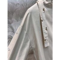 Louis Vuitton Women LV Monogram Lavaliere Button Sleeve Blouse White (12)