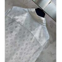 Louis Vuitton Women LV Monogram Long-Sleeved Silk Shirt White 1AFJUE (2)