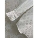 Louis Vuitton Men LV Monogram Long-Sleeved Silk Shirt White 1AFJUE – Bild 7