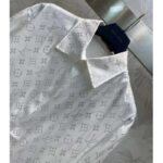 Louis Vuitton Men LV Monogram Long-Sleeved Silk Shirt White 1AFJUE – Bild 4