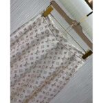Louis Vuitton Women LV Monogram Midi Skirt Silk Beige 1AFOJN - Bild 6