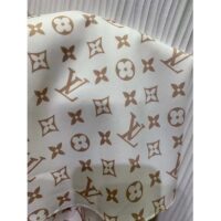 Louis Vuitton Women LV Monogram Midi Skirt Silk Beige 1AFOJN (6)