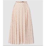 Louis Vuitton Women LV Monogram Midi Skirt Silk Beige 1AFOJN