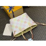 Louis Vuitton Women LV Neverfull MM Peach Damier Giant Coated Canvas N40668 - Image 4