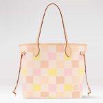 Louis Vuitton Women LV Neverfull MM Peach Damier Giant Coated Canvas N40668