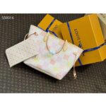 Louis Vuitton Women LV Neverfull MM Peach Damier Giant Coated Canvas N40668 - Image 3