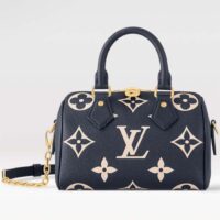 Louis Vuitton Women LV Speedy Bandoulière 20 Black Cowhide Leather M47048 (8)