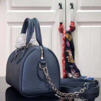 Louis Vuitton Women LV Speedy Bandoulière 20 Blue Cowhide Leather M46484 (4)