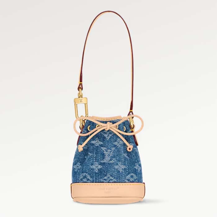 Louis Vuitton Women Micro Noe Bag Charm Monogram Denim Canvas M01700