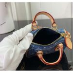 Louis Vuitton Women Micro Speedy Bag Charm Monogram Denim Canvas M01701 – Image 6